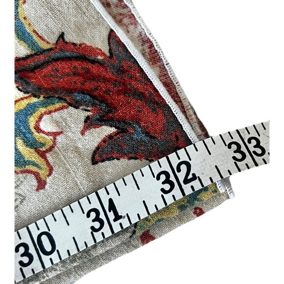 Floral Tablecloth Oval 62" x 65" Dia. Cotton Fabric Floral End Seams - Picture 13 of 13